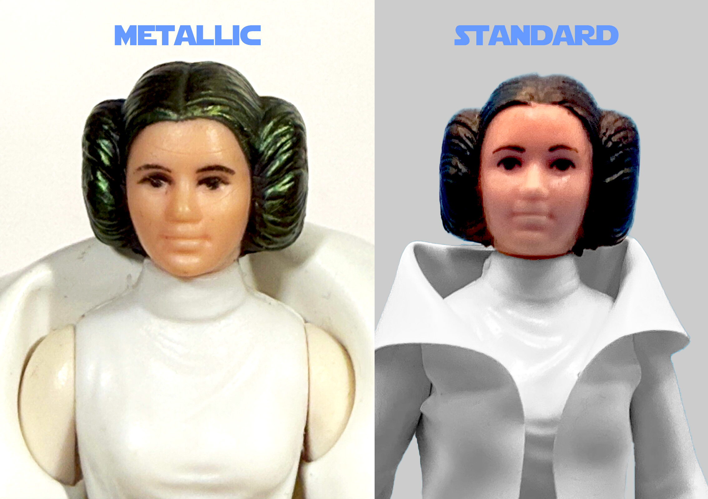 Metallic Green Hair Leia is more valuable than the standard Princess Leia action figure.