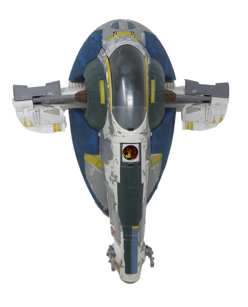 The AOTC Jango Fett's Slave 1 has a date stamp of 2001.
